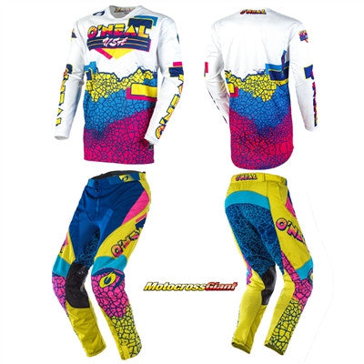 O'NEAL 2021 Mayhem-Lite Crackle 91 Jersey Pant Combo White/Blue