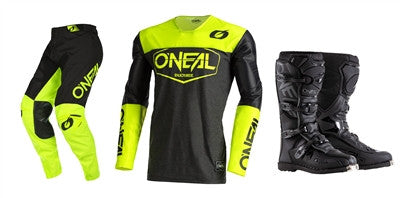 O'NEAL 2022 Mayhem Hexx Black/Yellow Jersey Pant Boots Combo