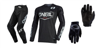 O'NEAL 2022 Mayhem Hexx Black Jersey Pant Matrix Gloves Combo