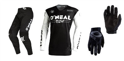 O'NEAL 2022 Mayhem Bullet Black Jersey Pant Matrix Gloves Combo
