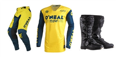 O'NEAL 2022 Mayhem Bullet Blue/Yellow Jersey Pant Boots Combo