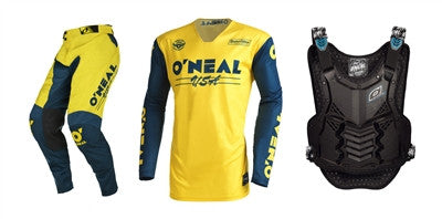O'NEAL 2022 Mayhem Bullet Yellow/Blue Jersey Pant Chest Protector Combo