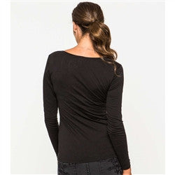 Metal Mulisha Womens Cross My Heart Long Sleeve Tee - Black - Small