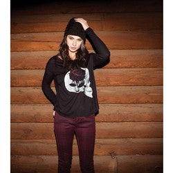 Metal Mulisha Womens X-Ray Long Sleeve Top - Black - Medium