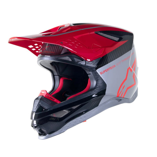 Alpinestars Limited Edition Acumen  S-M10 Helmet Red Flake/Black/Silver