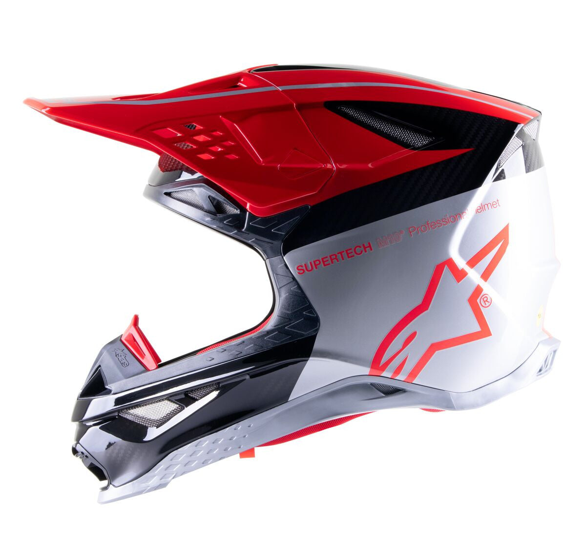 Alpinestars Limited Edition Acumen  S-M10 Helmet Red Flake/Black/Silver