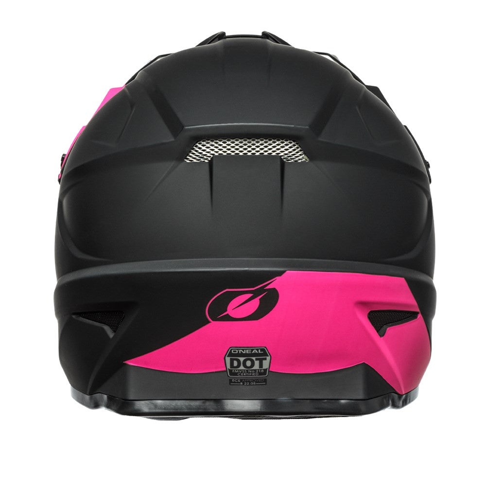 O'Neal 2024 Womens 1 Series Solid Helmet and Goggle Combo Black/Pink