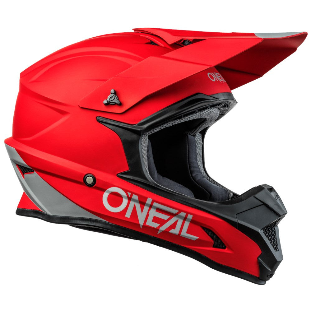 O'Neal 2024 1 Series Solid Helmet and Goggle Combo Red