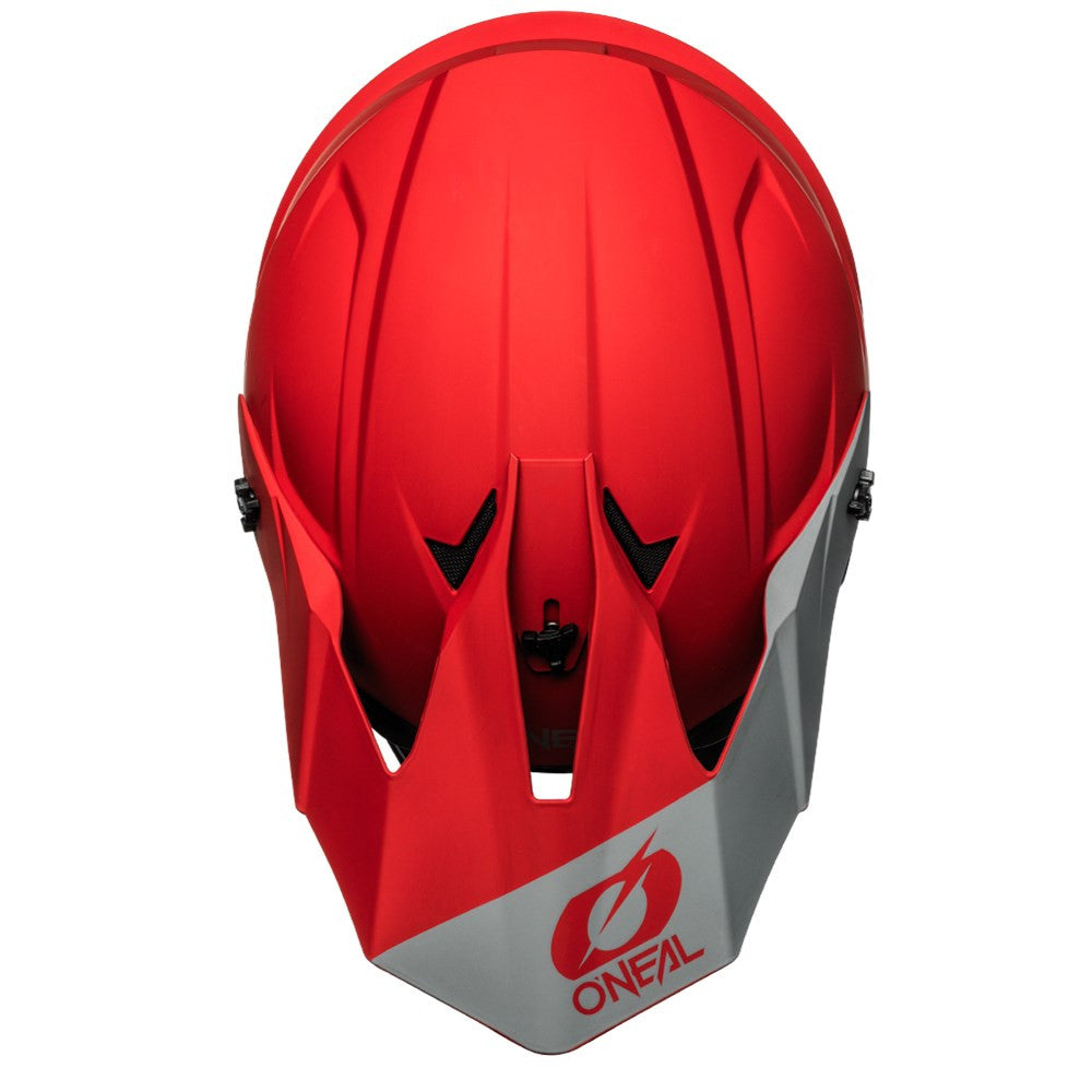 O'Neal 2024 1 Series Solid Helmet and Goggle Combo Red
