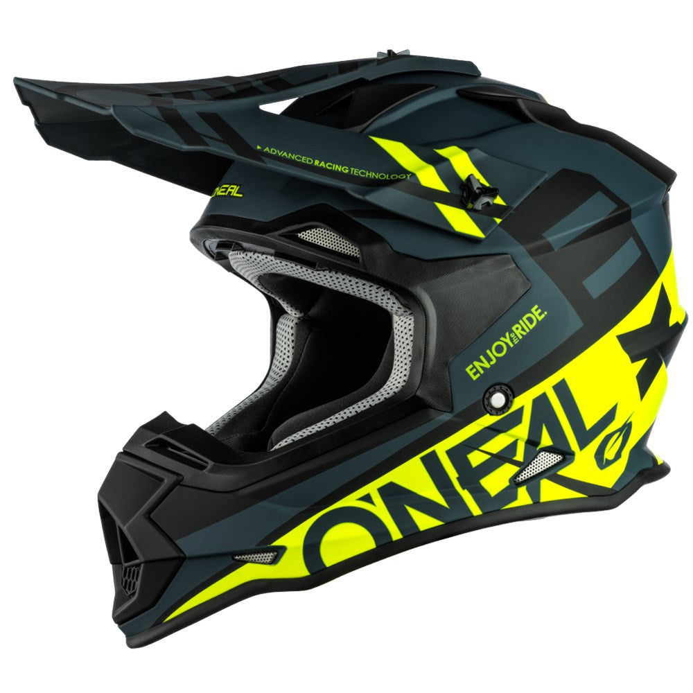 O'Neal 2024 2 Series Spyde Helmet and Goggle Combo Black/Neon Yellow