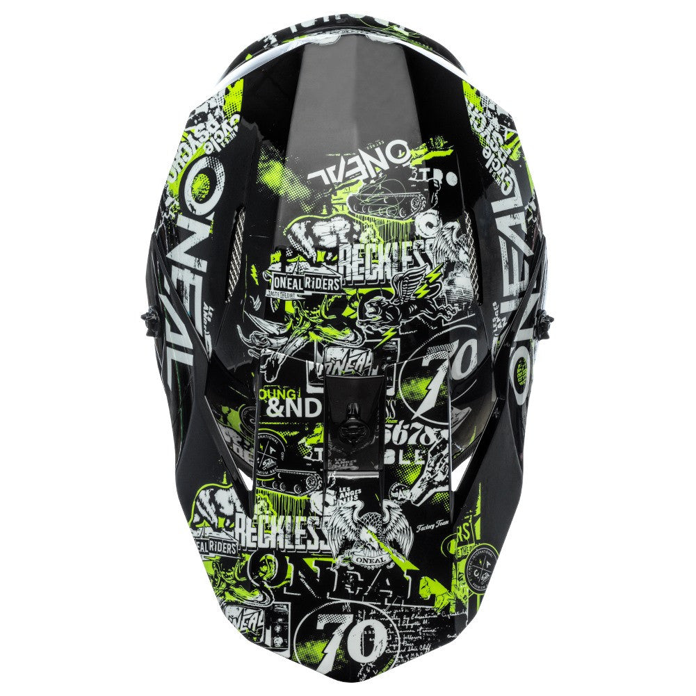 O'Neal 2024 3 Series Attack Helmet and Goggle Combo Black/Neon Yellow
