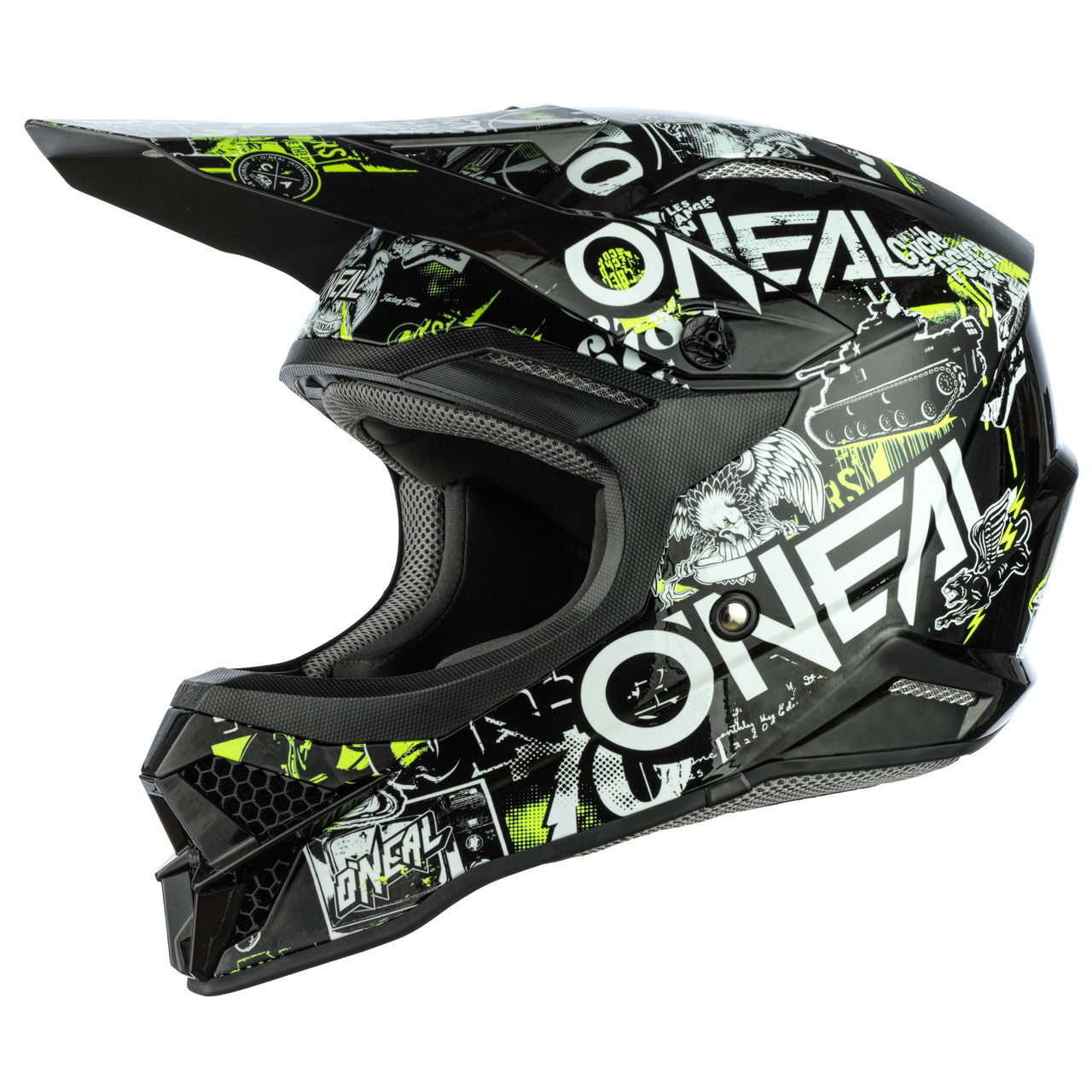 Oneal 2024 3 Series Helmet - Attack 2.0 Black/Neon Yellow