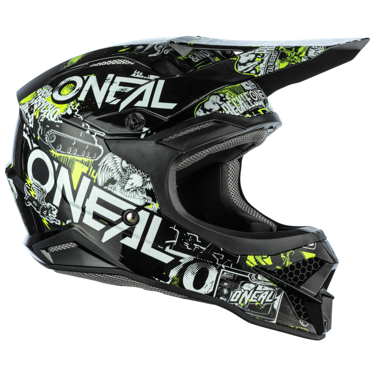 Oneal 2024 3 Series Helmet - Attack 2.0 Black/Neon Yellow