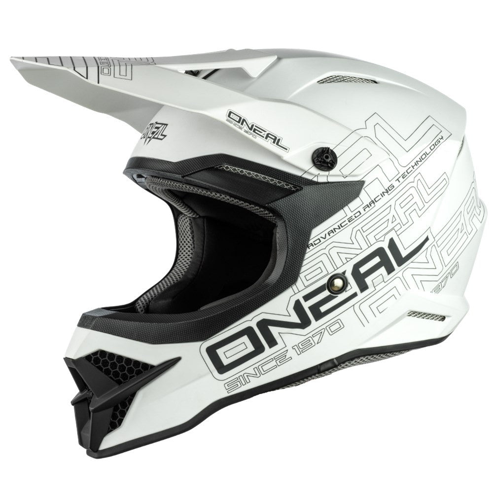 O'Neal 2024 3 Series Flat White Helmet and Goggle Combo