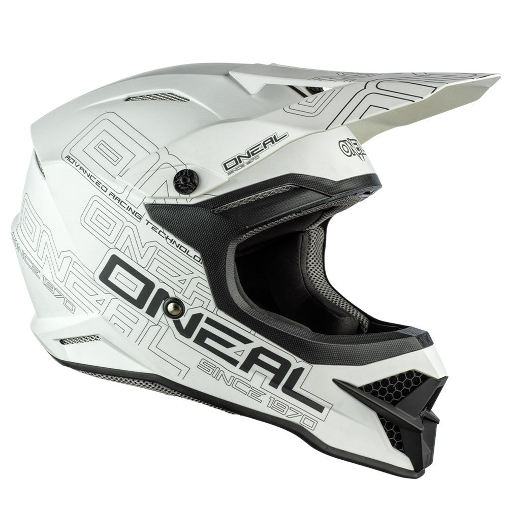 O'Neal 2024 3 Series Flat White Helmet and Goggle Combo