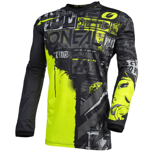 Oneal 2023 Youth Element Ride Jersey - Black/Neon