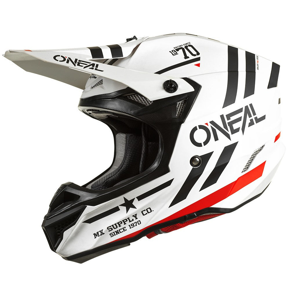 O'Neal 2024 5 Series Squadron Helmet and Goggle Combo White/Black