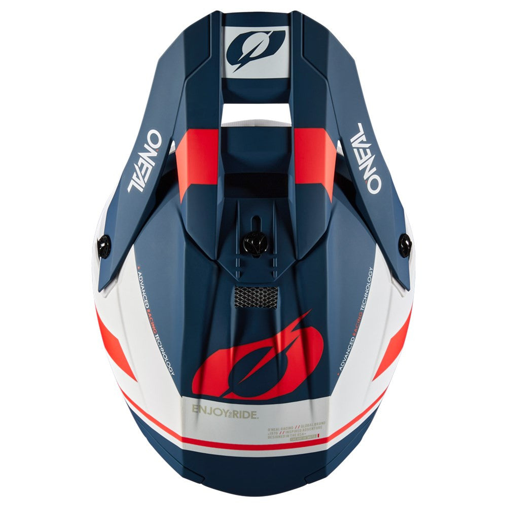 O'Neal 2024 10 Series Hyperlite Flow V.23 Helmet and Goggle Combo Blue/White/Red