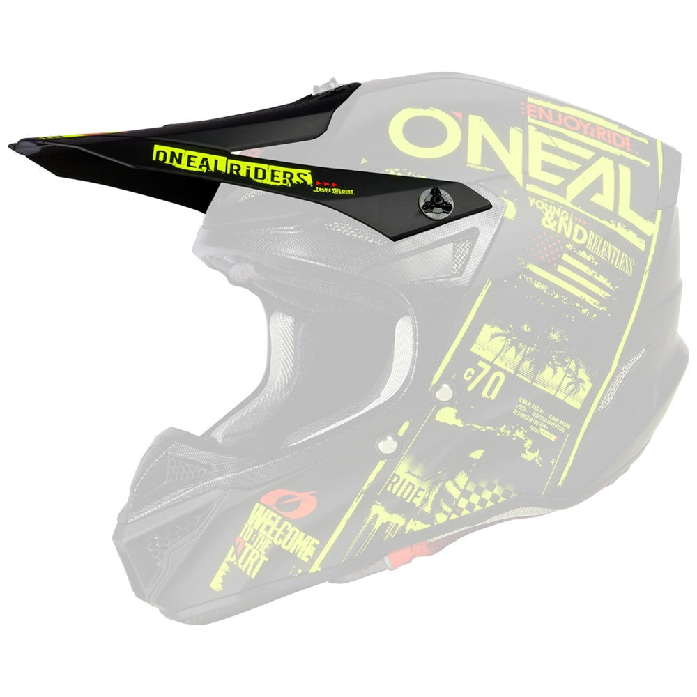 Oneal 5 Series Attack V.23 Replacement Helmet Visor Black/Neon