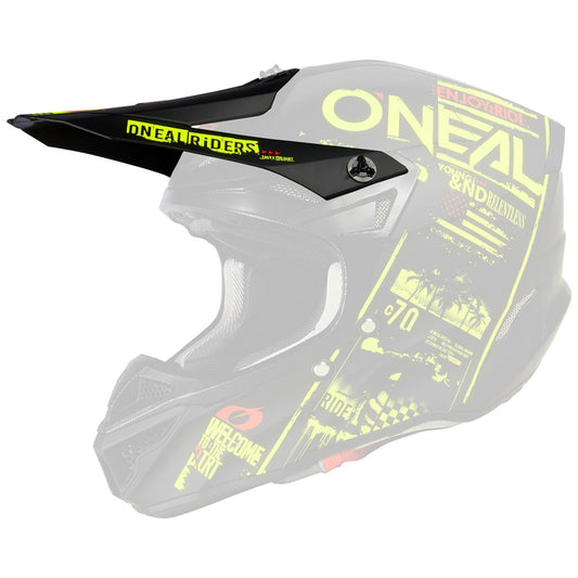 Oneal 5 Series Attack V.23 Replacement Helmet Visor Black/Neon