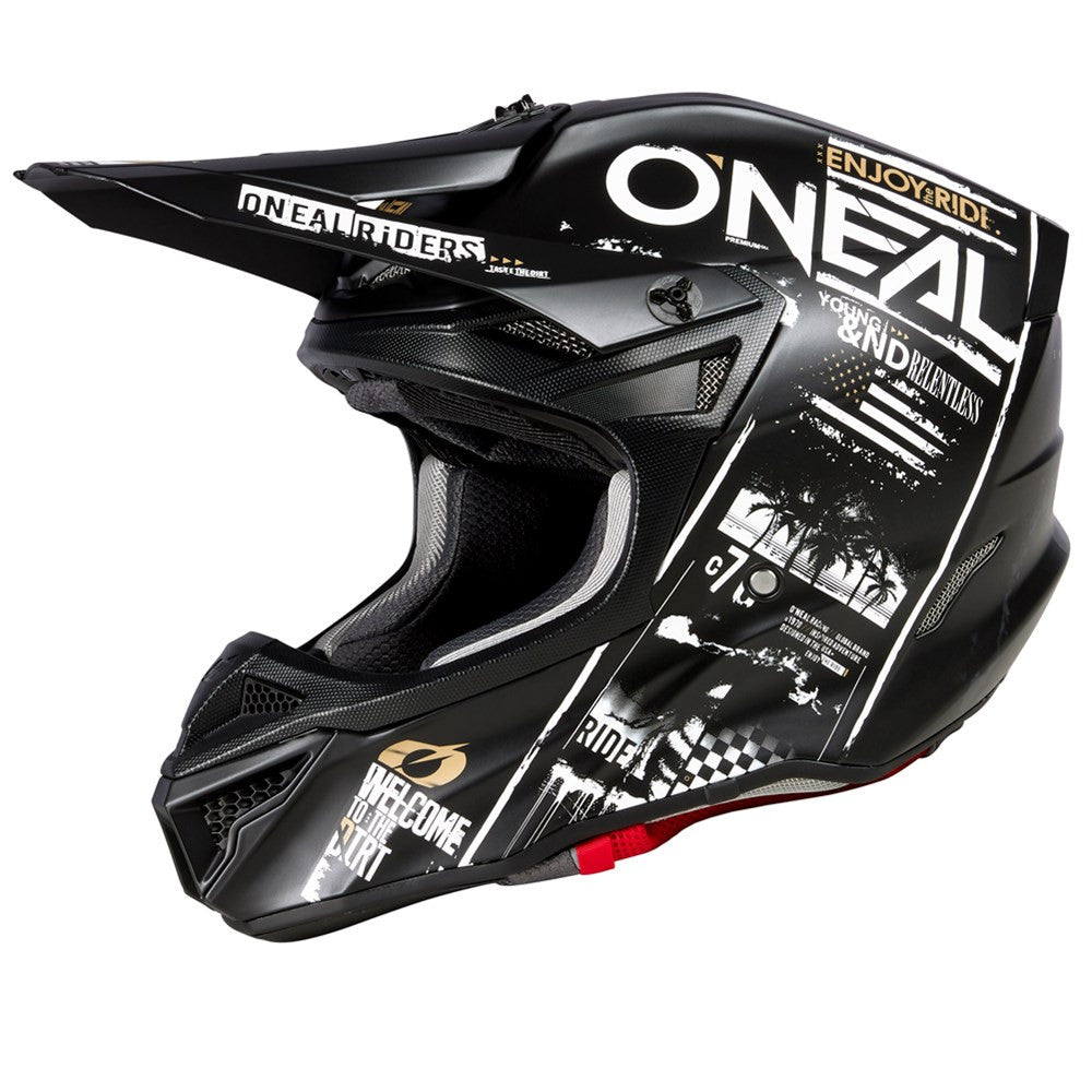 O'Neal 2024 5 Series Attack V.23 Helmet and Goggle Combo Black/White