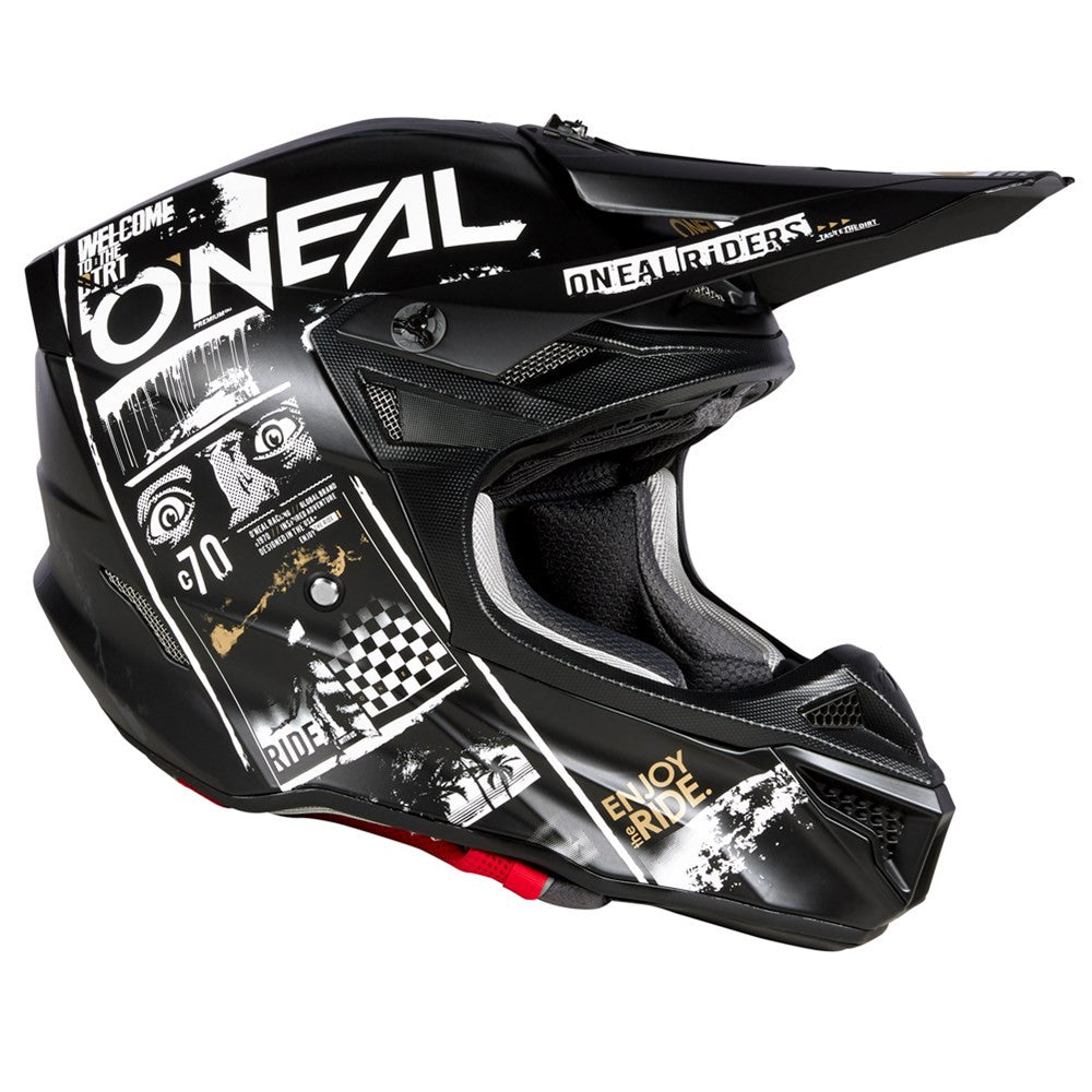 O'Neal 2024 5 Series Attack V.23 Helmet and Goggle Combo Black/White