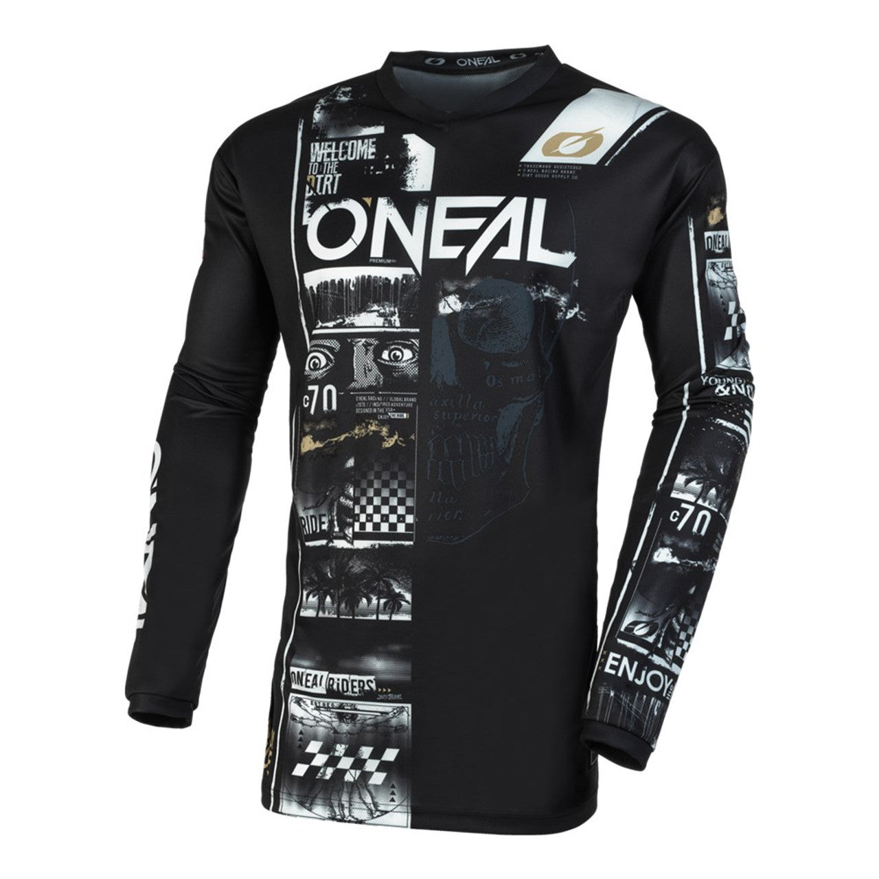 O'Neal 2024 Element Attack Jersey Pant Element Boot Combo Black/White