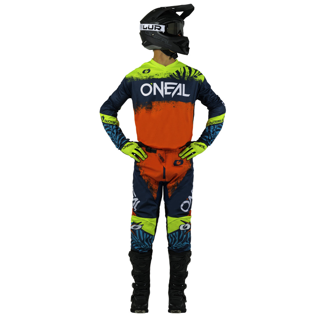 O'Neal 2025 Youth Element Shocker Jersey Pant Combo Blue/Orange