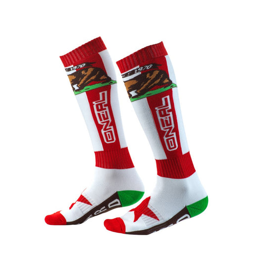 Oneal Pro MX Socks - California Red/White/Brown