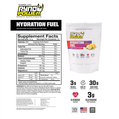 Ryno Power Essentials Package (Gladiator, Hydration Fuel Fruit Punch, Vanilla Protein and Blender Bottle)
