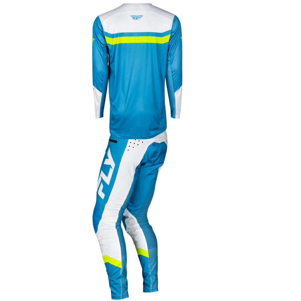 FLY Racing 2025 Rayce Bicycle Jersey Pant Combo Blue/White/Lime Green