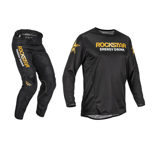 FLY Racing 2023 Kinetic Rockstar Jersey Pant Combo Black/Gold