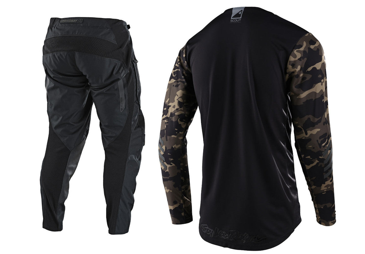 Troy Lee Designs Scout GP Jersey Pant Combo Peace & Wheelies Green