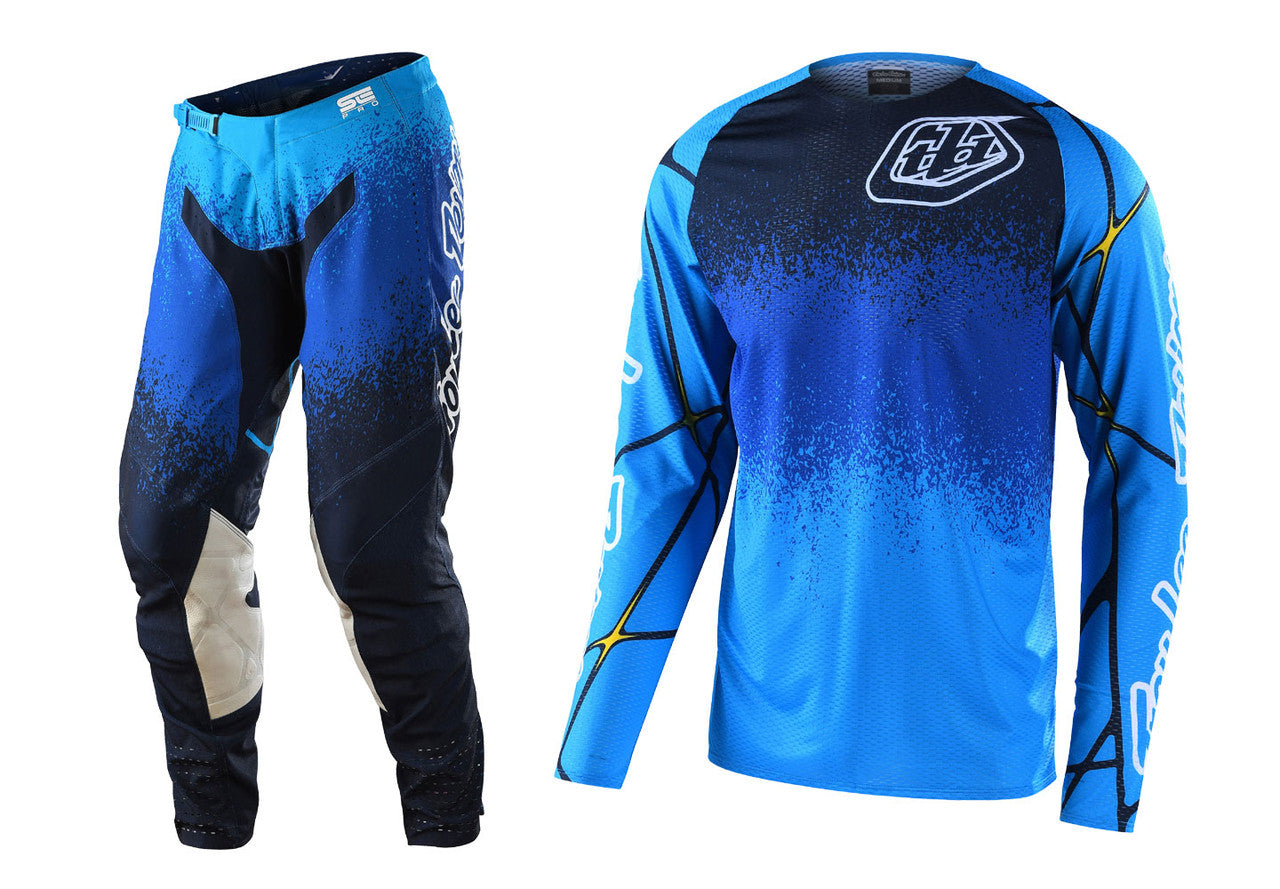 Troy Lee Designs 2022 SE Pro Air Jersey and Pant Combo Webstar Navy/Blue