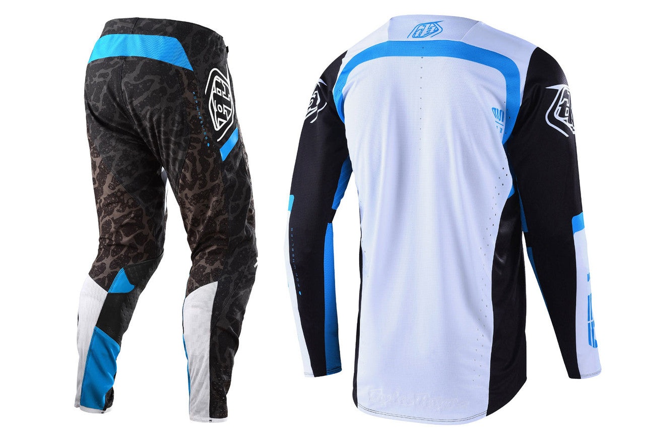 Troy Lee Designs 2022 SE Pro Jersey and Pant Combo Fractura Black/Blue