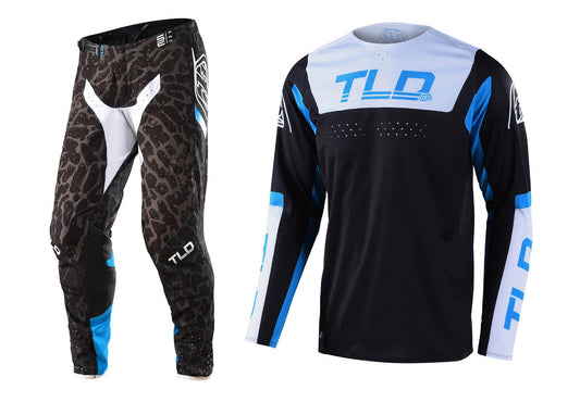 Troy Lee Designs 2022 SE Pro Jersey and Pant Combo Fractura Black/Blue