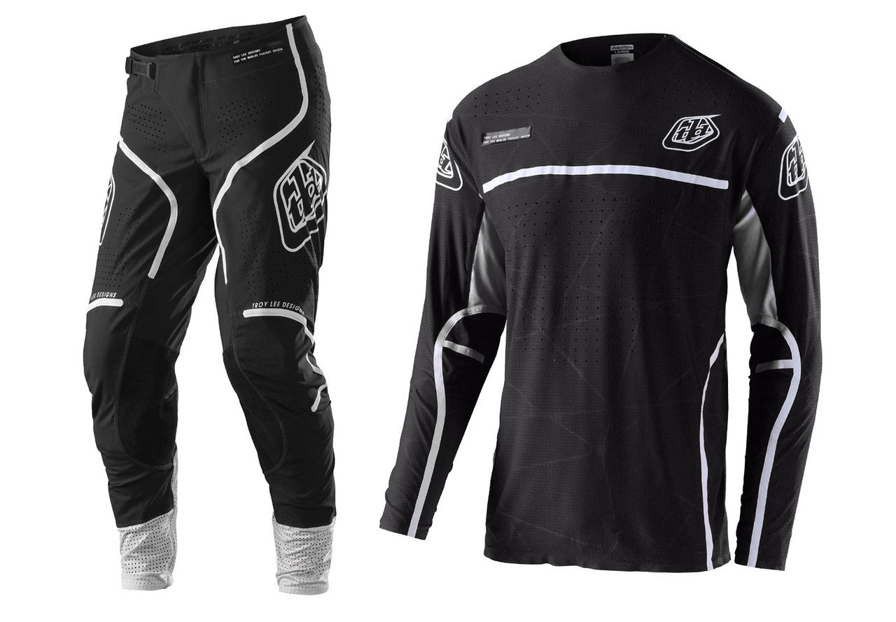 Troy Lee Designs 2022 SE Ultra Jersey and Pant Combo Lines Black/White