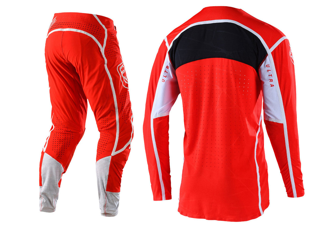 Troy Lee Designs 2022 SE Ultra Jersey and Pant Combo Lines Red/White