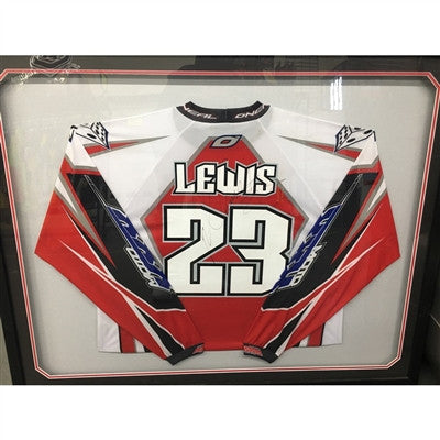 Autographed Kyle Lewis Oneal Moto XXX Framed Jersey