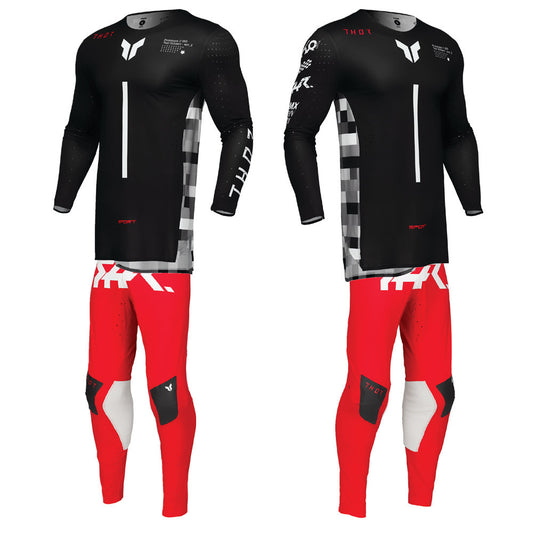 Thor 2025 SPORTMODE Riot Jersey Pant Combo Black/Red