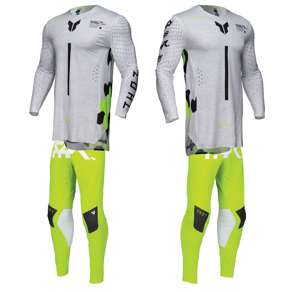 Thor 2025 SPORTMODE Riot Jersey Pant Combo White/Acid