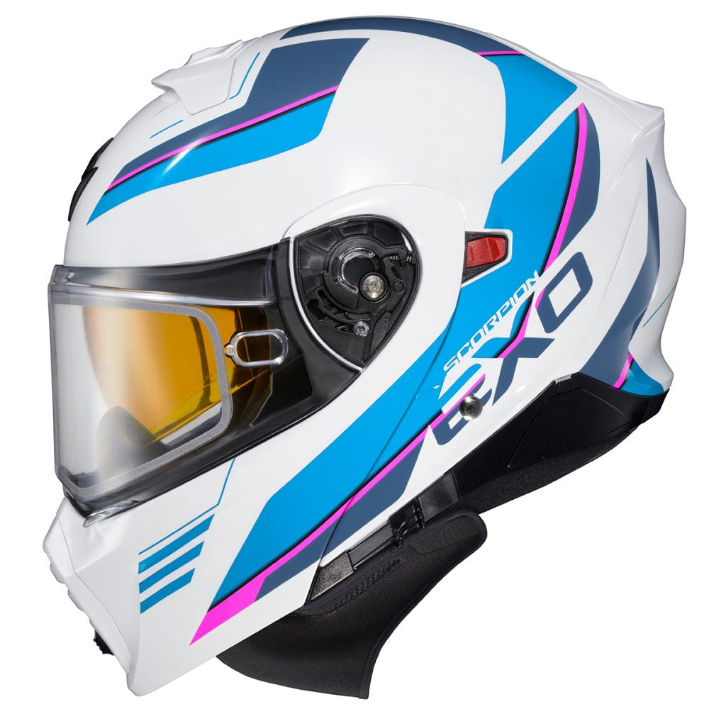 Scorpion EXO-GT930 Cold Weather Electric Snow Helmet Modulus White/Blue