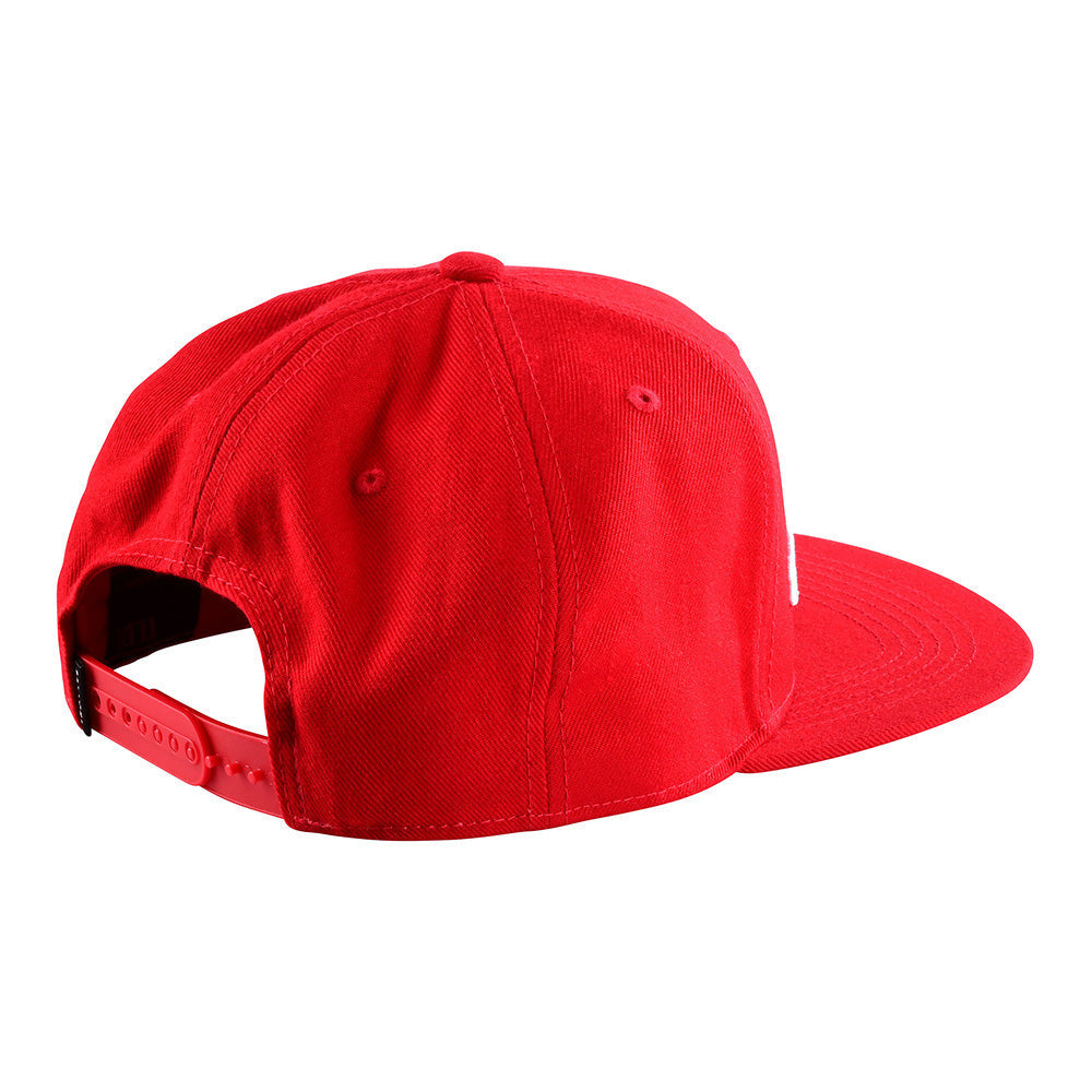 Troy Lee Designs Snapback Hat Signature Red/White OSFA