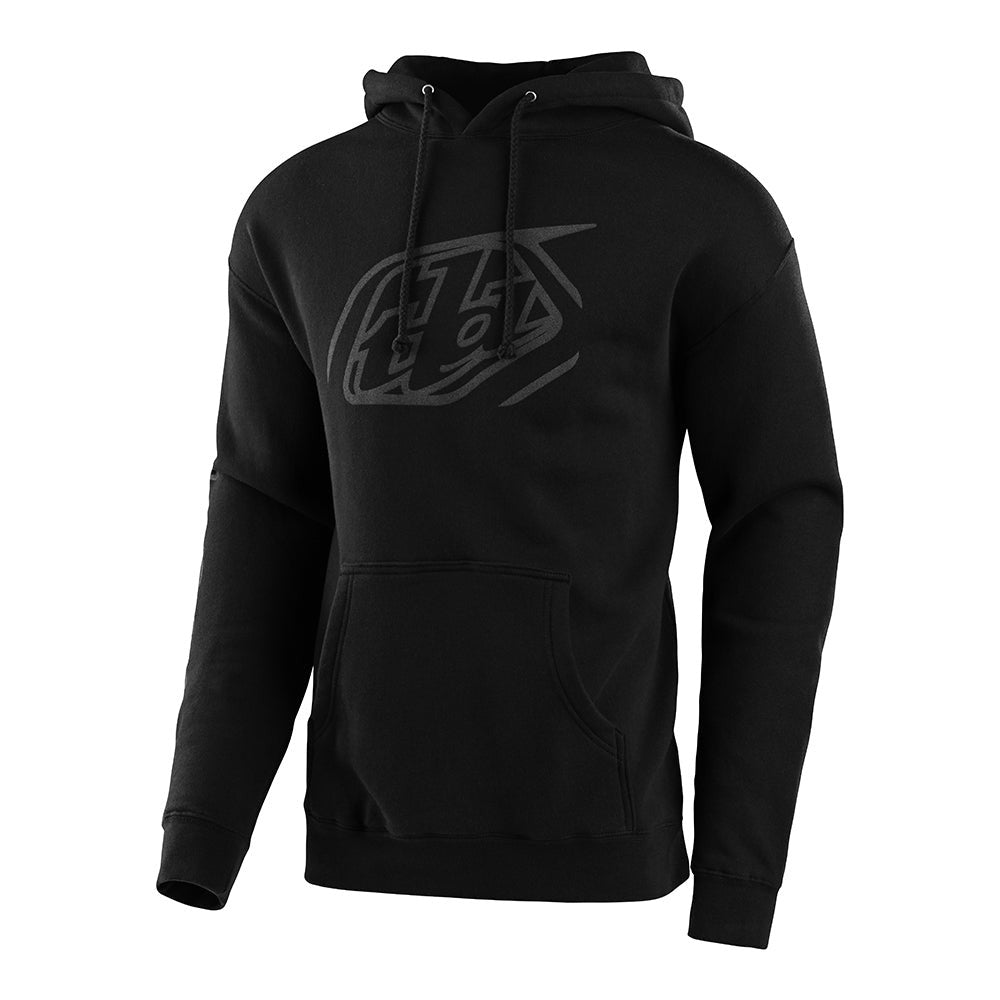 Troy Lee Designs Pullover Hoodie Cropped Badge Black/Reflective