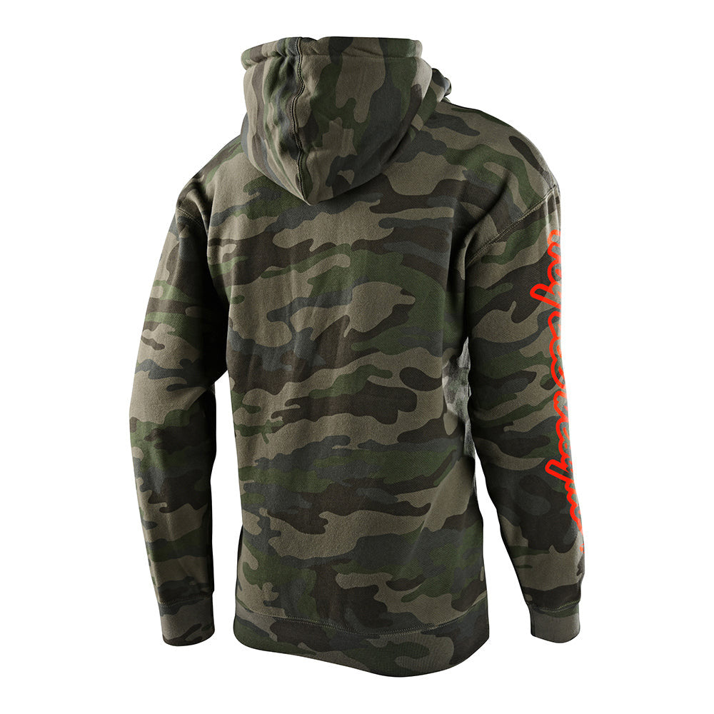 Troy Lee Designs Pullover Hoodie Cropped Badge Forest Camo