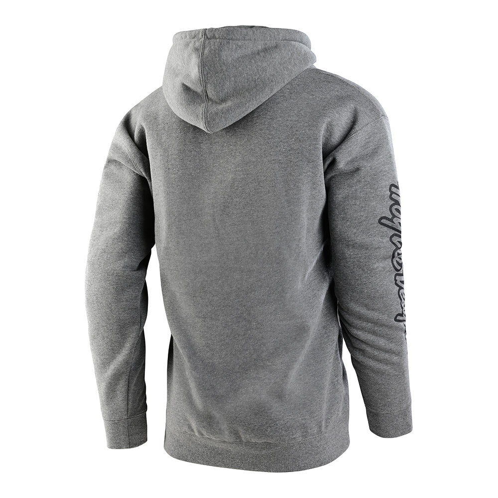 Troy Lee Designs Pullover Hoodie Cropped Badge Gunmetal Heather