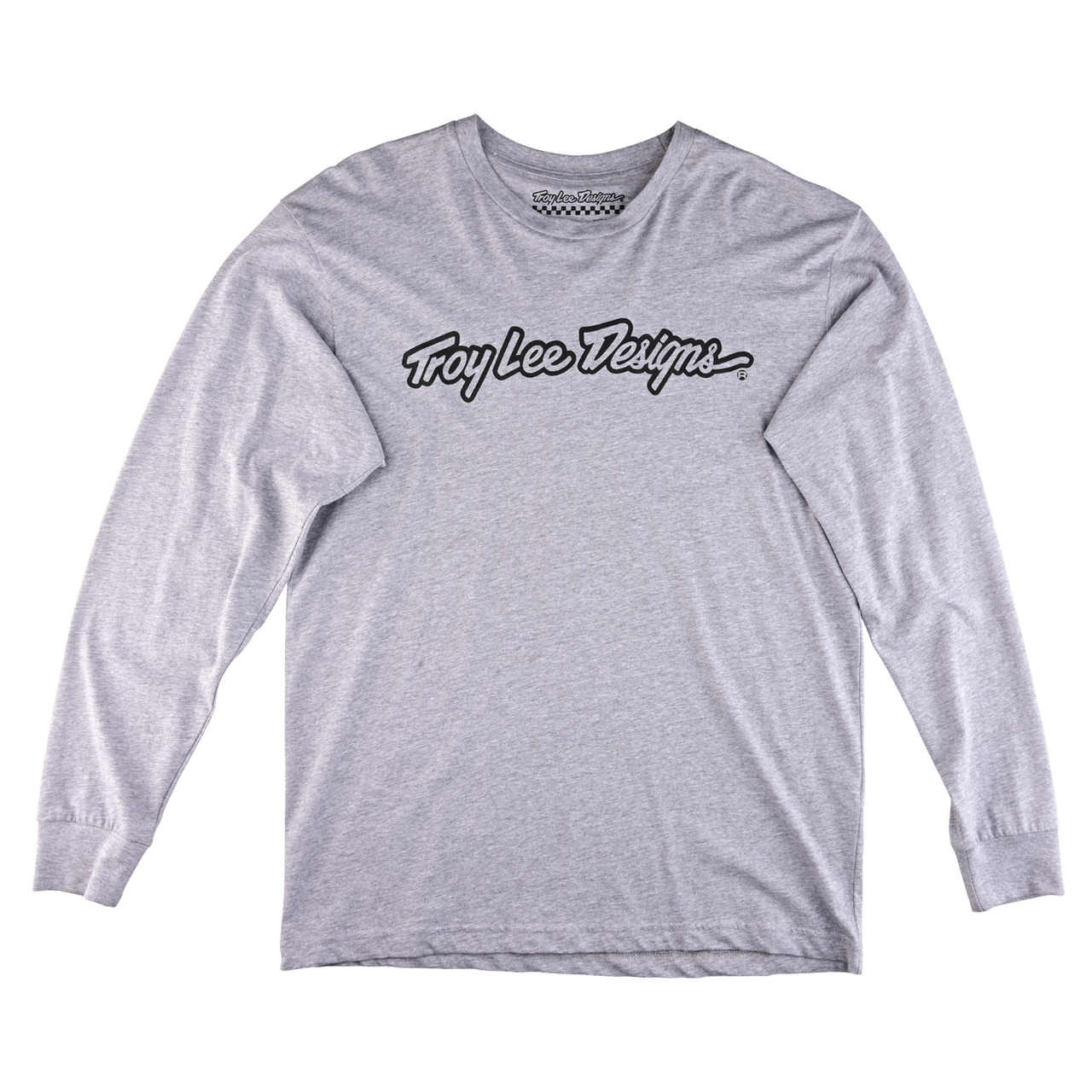 Troy Lee Designs Long Sleeve Tee Signature Heather Gray