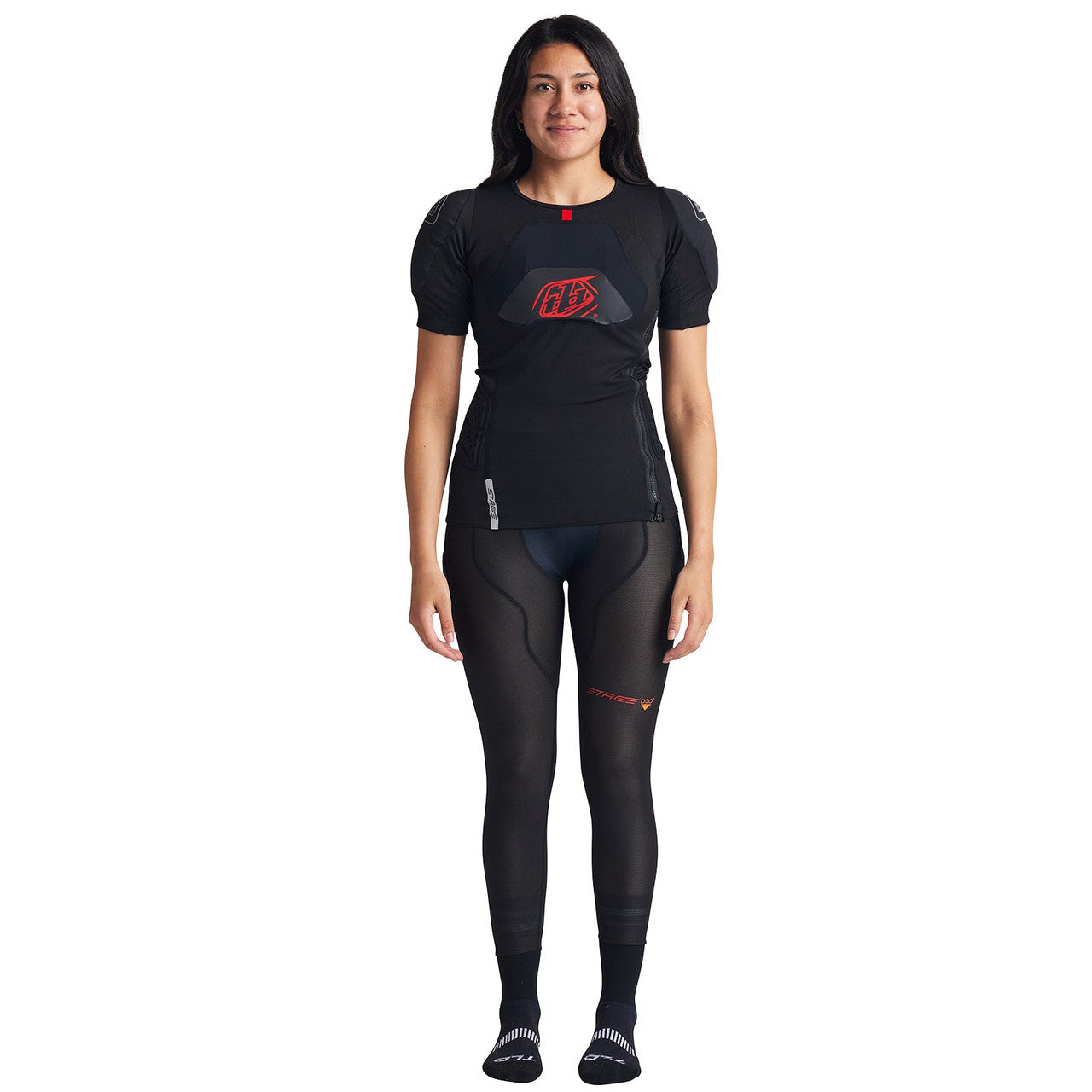 Troy Lee Designs Stage Ghost D30 Short Sleeve Baselayer Solid Black