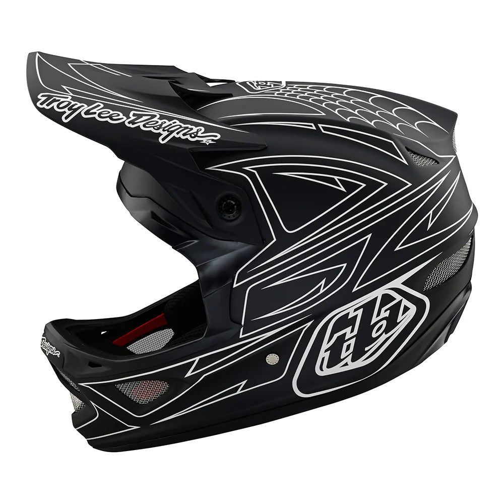 Troy Lee Designs D3 Fiberlite Bicycle Helmet Spiderstripe