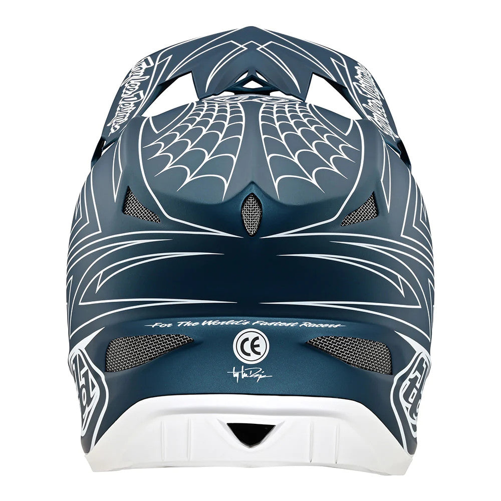Troy Lee Designs D3 Fiberlite Bicycle Helmet Spiderstripe